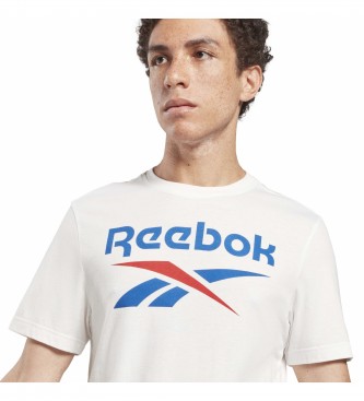 Reebok Identity T-shirt med stor logotyp Vit