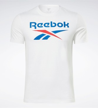 Reebok Identity Big Stacked Logo T-shirt blanc
