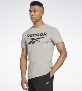 Reebok Camiseta Identity Big Stacked Logo gris