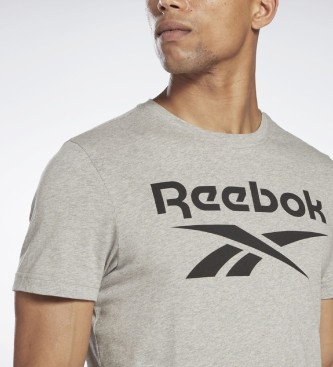 Reebok Camiseta Identity Big Stacked Logo gris