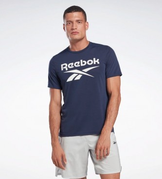 Reebok T-shirt blu pronta per l'allenamento