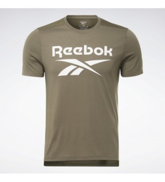 Reebok T-shirt verde-tamisa pronta a treinar