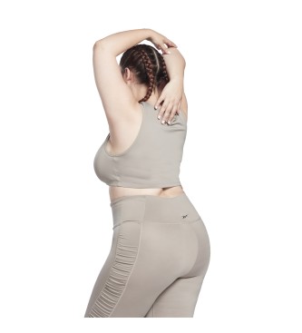 Reebok Top Studio Ruched Cropped taupe