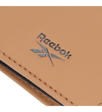 Reebok Brown vertical Switch wallet with click clasp