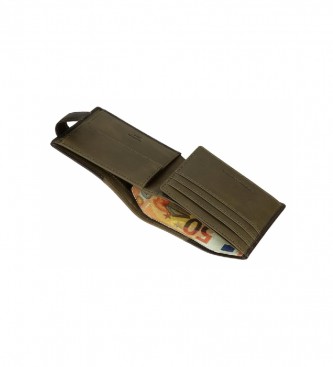 Reebok Querformatige Club-Brieftasche mit braunem Klick-Verschluss