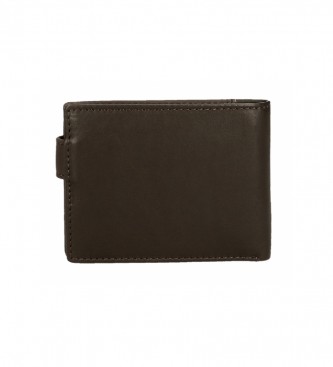 Reebok Division horizontal wallet with brown click clasp