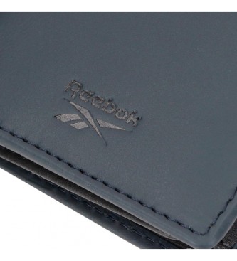 Reebok Horizontal Switch wallet with navy click closure