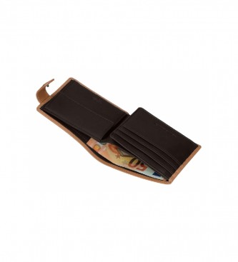 Reebok Horizontales Portemonnaie Switch mit braunem Klickverschluss