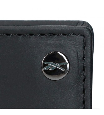 Reebok Preklopna vodoravna denarnica s črno zaponko s klikom