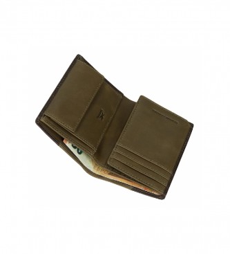 Reebok Club vertical wallet with brown coin purse