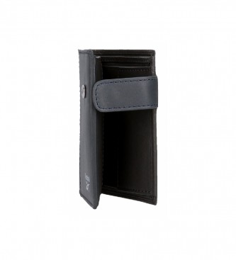 Reebok Vertical division wallet with navy click closure