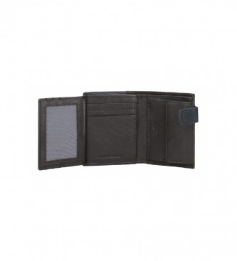 Reebok Vertikal geteiltes Portemonnaie mit marinefarbenem Klickverschluss