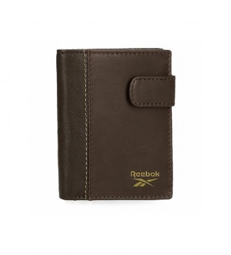 Reebok Vertikale Division Brieftasche mit braunem Klickverschluss