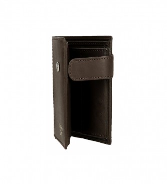 Reebok Vertikale Division Brieftasche mit braunem Klickverschluss