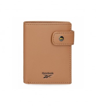 Reebok Brown vertical Switch wallet with click clasp