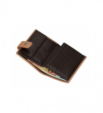 Reebok Braunes vertikales Switch Portemonnaie mit Klickverschluss