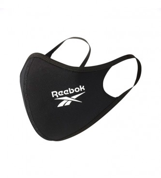 Reebok Pack of 3 masks Small black