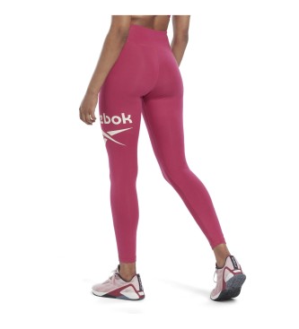 Reebok Leggings Identidade Logotipo cor-de-rosa