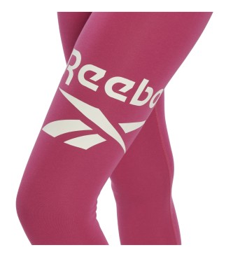 Reebok Leggings Identidade Logotipo cor-de-rosa
