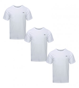 Reebok Pacote de 3 camisetas brancas Santo