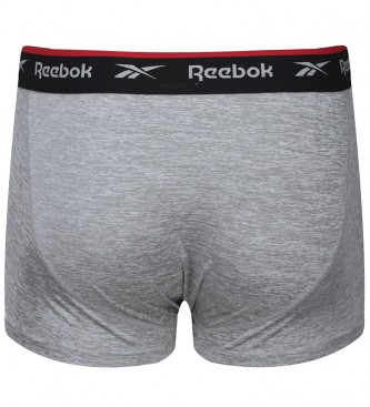 Reebok Confezione da 3 Boxer Redgrave nero, grigio chiaro, grigio scuro