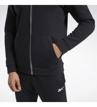 Reebok Sweatshirt Training Essentials Velo Zip Up preto 