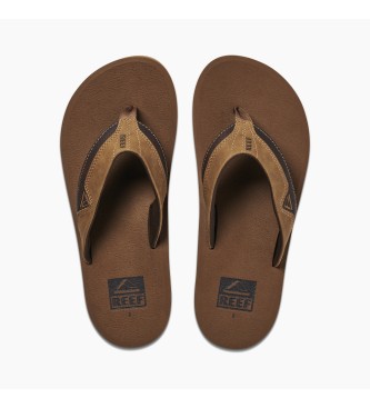 Reef Brązowe sandały z poduszką