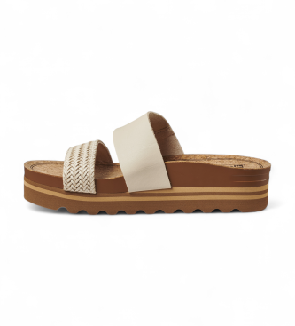 Reef Cushion Vista Hi beige sandals