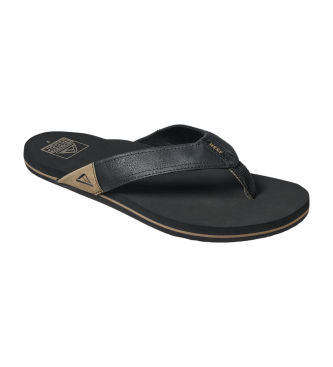 Reef Newport leather sandals black
