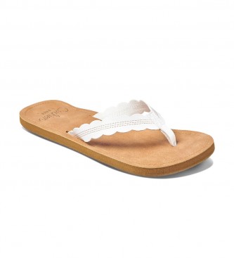 Reef Celine Cushion leather sandals white