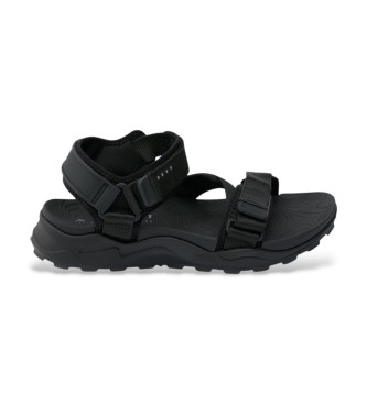Reef Black Cross Sandals