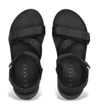 Reef Black Cross Sandals