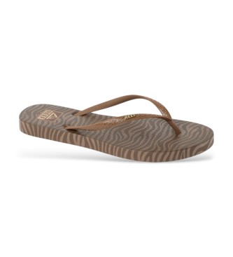 Reef Slippers Seaside Prints brown