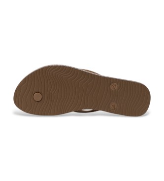 Reef Slippers Seaside Prints brown