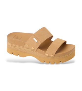 Reef Sand�lias de couro Vista Higher Cleo bege