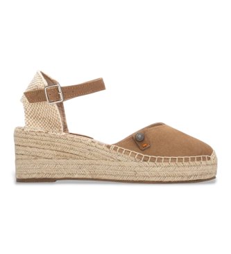 Refresh Espadriller i l�der 175235 brun