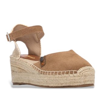 Refresh Espadriller i l�der 175235 brun