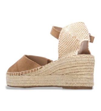 Refresh Espadriller i l�der 175235 brun