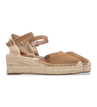 Refresh Espadriller i l�der 175235 brun