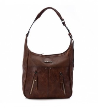 Brown zippered bag