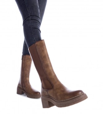 Refresh Taupe casual boots -Heel height 6cm