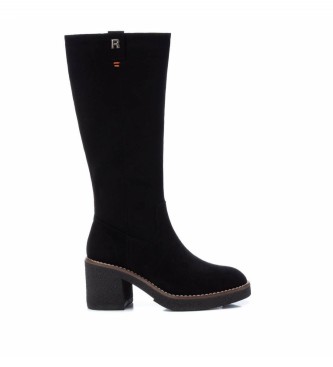 Refresh Black suede boots -Heel height 7cm