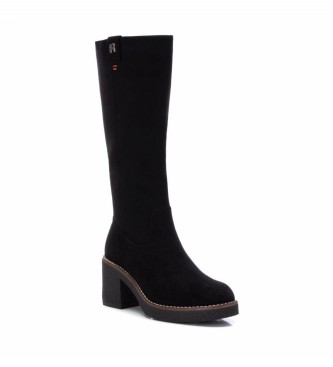 Refresh Black suede boots -Heel height 7cm