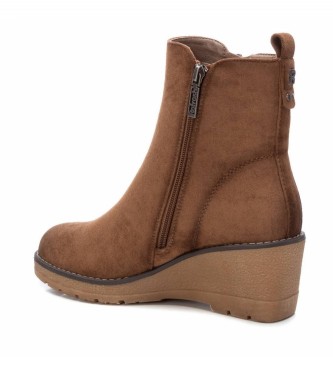 Refresh Bottines en daim marron -Hauteur du talon compens 6cm