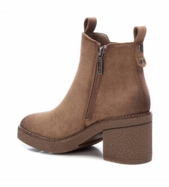 Refresh Taupe suede ankle boots -Heel height 7cm