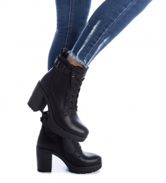 Refresh Ankle boots with buckle -Height heel 8cm- black