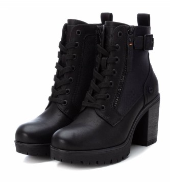 Refresh Ankle boots with buckle -Height heel 8cm- black