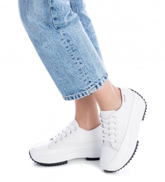 Refresh Sneakers with platform 079954 white -Height heel 6 cm