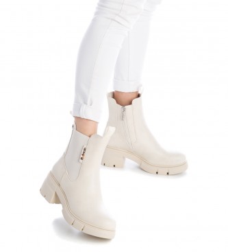 Refresh Botas de tornozelo 170139 branco -Altura do calcanhar: 6cm