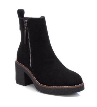 Refresh Bottines Antelina Noir - Hauteur du talon 7cm